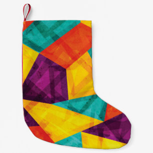 Helles Mosaik Grunge Nahtloses Muster Kleiner Weihnachtsstrumpf