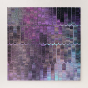 Helles Mosaik: mehrfarbiges, glänzendes Abstrakt. Puzzle