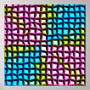 Helles Mosaikmuster Poster