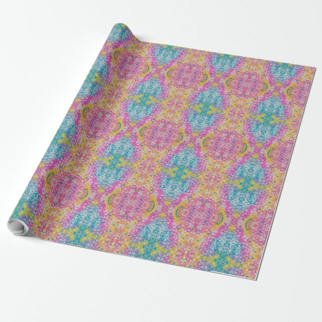 Helles Multicolor Abstract Design Geschenkpapier (Ungerollt)