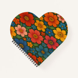 Helles Muster nahtloser Wildblume Notizbuch