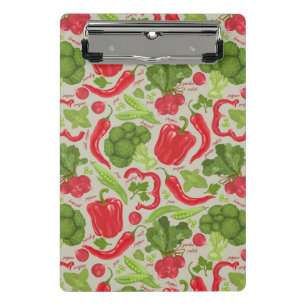 Helles Muster vom Frischgemüse Mini Klemmbrett