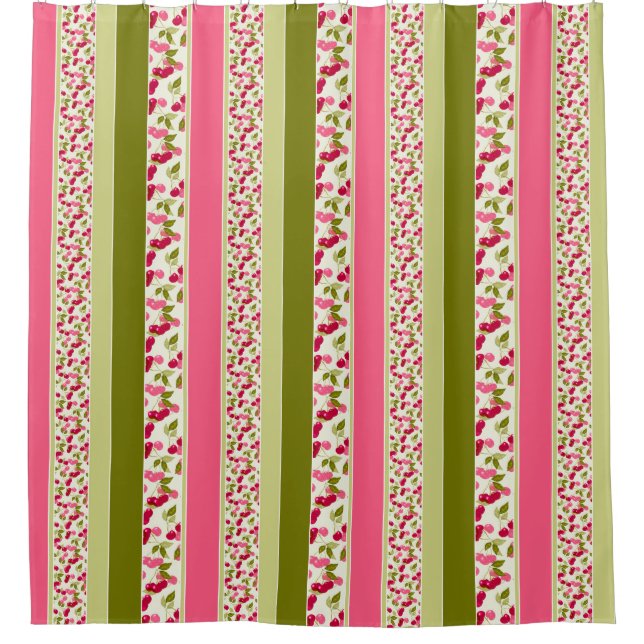 Helles Muster von mehrfarbigen Streifen Duschvorhang (Vorderseite)