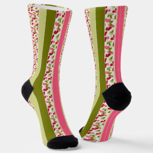 Helles Muster von mehrfarbigen Streifen Socken