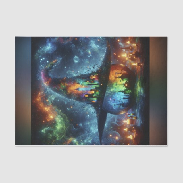 Helles, mystisches Hexenpapier Seidenpapier (Vorderseite)