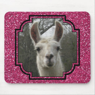 Helles n-Funkelnlama im Pink Mousepad