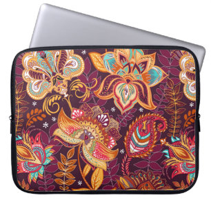 Helles, nahtloses Muster im Paisley-Stil. Bunt Laptopschutzhülle