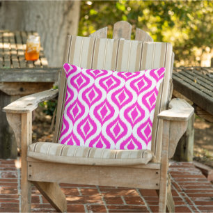 Helles Nebel Rosa Retro Chic Ikat Ogee Muster Kissen