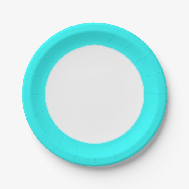 Helles Neon Pappteller (Vorderseite)