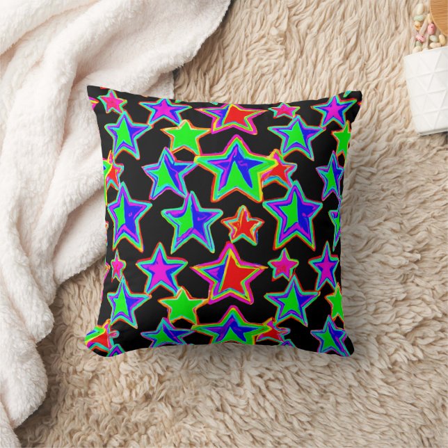 Helles Neon Starlight Muster Kissen (Decke)
