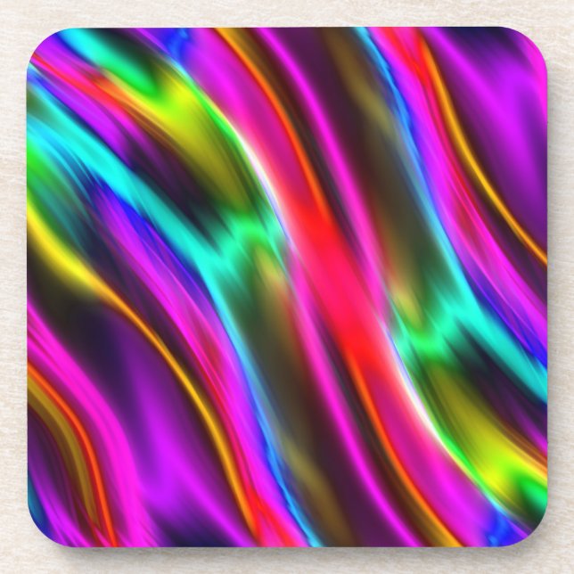 Helles Neon Untersetzer Set (Vorderseite)