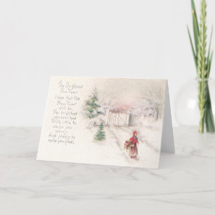 Helles neues Jahr Feiertagskarte