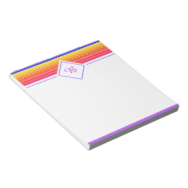 Helles Notizbuch mit Stammesdesign Notizblock (angewinkelt)