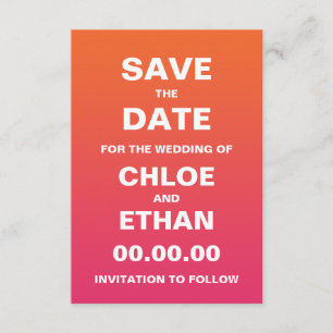 Helles Ombre Wedding Save the Date