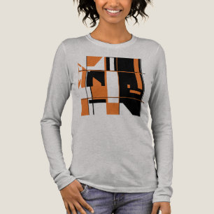 Helles Orange Black Abstrakt Art Gameboard Design Tri-Blend Shirt