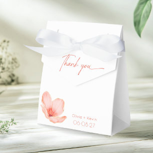 Helles orange Danke moderne Hochzeit Geschenkschachtel