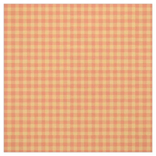 Helles orange Gelb-Karo-Gingham-Muster-Gewebe Stoff (Muster)