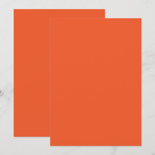 Helles Orange Minimalistisches Solid Background Ankündigung (Vorne/Hinten)