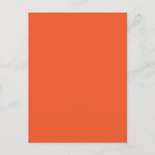 Helles Orange Minimalistisches Solid Background Postkarte (Vorderseite)