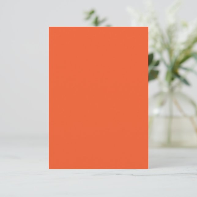 Helles Orange Minimalistisches Solid Background RSVP Karte (Stehend Vorderseite)