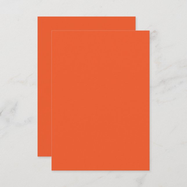 Helles Orange Minimalistisches Solid Background RSVP Karte (Vorne/Hinten)