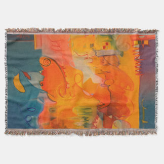 Helles Orange und Aquamarines Blanken Decke