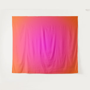 Helles Orange und heißes Magenta-Pink Aura Ombre Wandteppich
