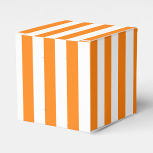 Helles Orange und Weiß gestreifte Halloween  Geschenkschachtel