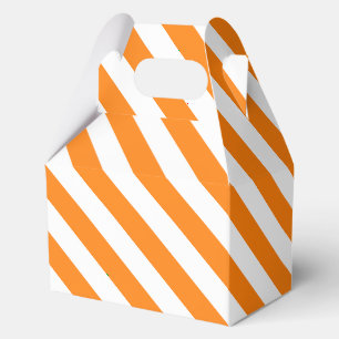 Helles Orange und Weiß gestreifte Halloween  Geschenkschachtel
