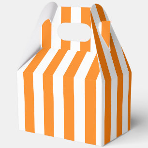 Helles orange-weiß gestreiftes Halloween  Geschenkschachtel