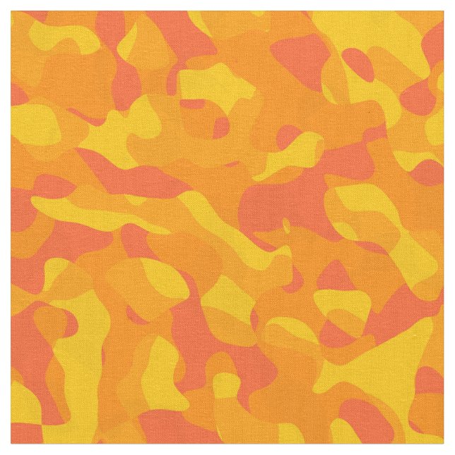 Helles Orange Yellow Camouflage Print Patches Stoff (Nahaufnahme)