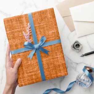 Helles Orangenes Leinen Geschenkpapier