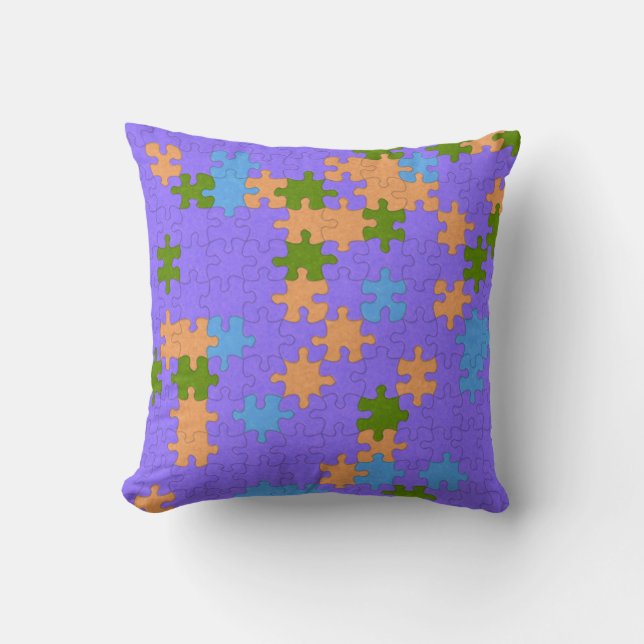 Helles Pastel Puzzle Kissen (Vorderseite)