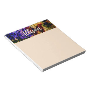 Helles personalisiertes botanisches Notizbuch Notizblock
