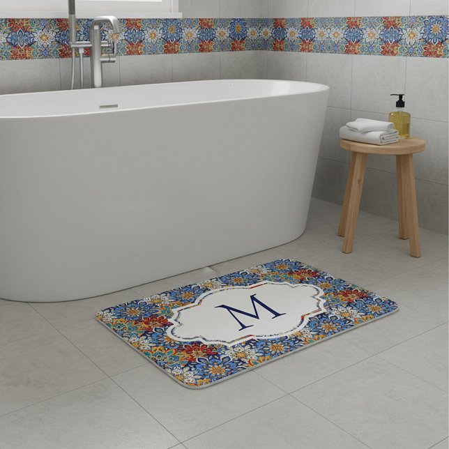 helles personalisiertes Mandala-Badezimmer-Matte Badematte (Von Creator hochgeladen)