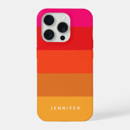 Helles Pink Orange Modern Sunset Farbverlauf Strei iPhone 15 Pro Hülle