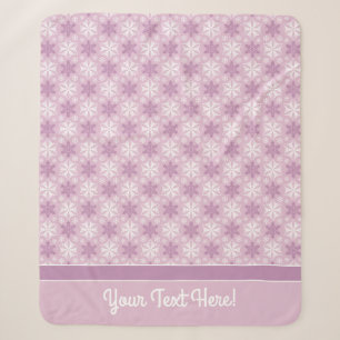 Helles Pink und Winter White Snowflake Muster Sherpadecke