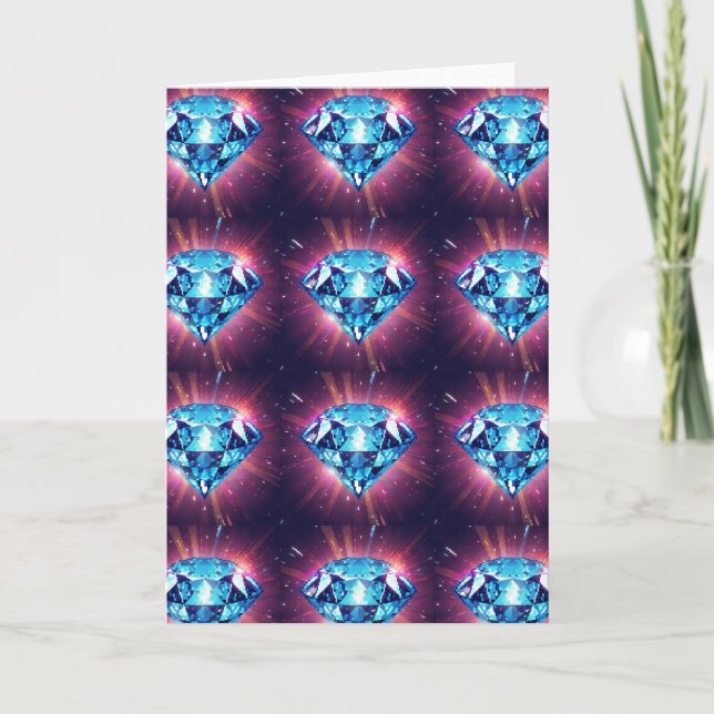 Helles pixeliges Diamant  Karte (Vorderseite)