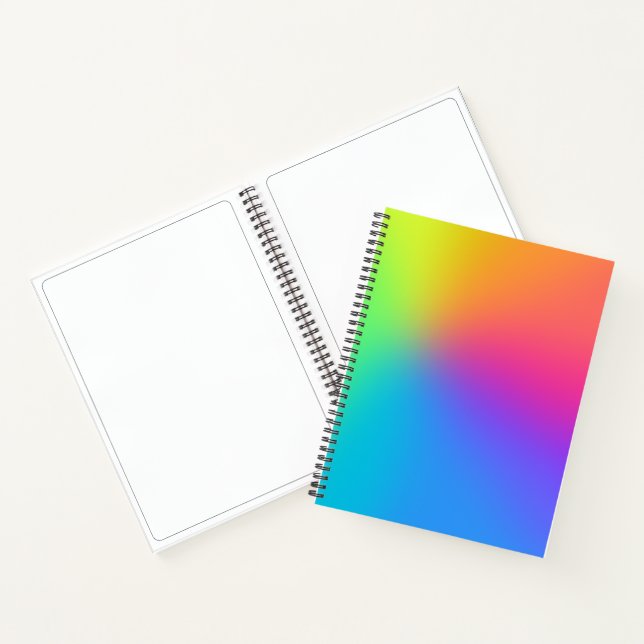 Helles Rainbow Gradient Sketchbook Notizbuch (Innenseite)