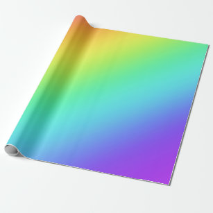 Helles Rainbow Gradient Wrapping Paper Geschenkpapier