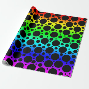 Helles Rainbow Polka Dot Wrapping Paper Geschenkpapier