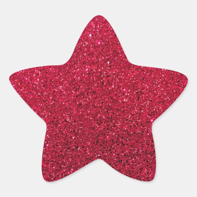 Helles Red Holiday Design Stern-Aufkleber (Vorderseite)