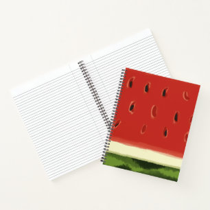 Helles Red Watercolor Watermelon Spiral Notebook Notizbuch