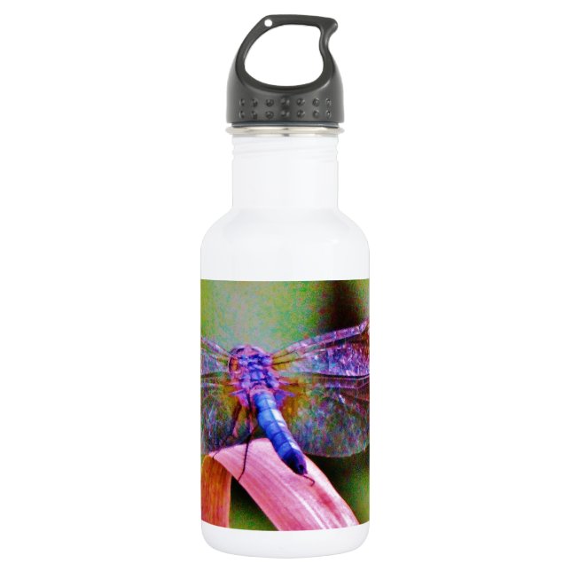 Helles Regenbogen Rosa Libelle Trinkflasche (Vorderseite)