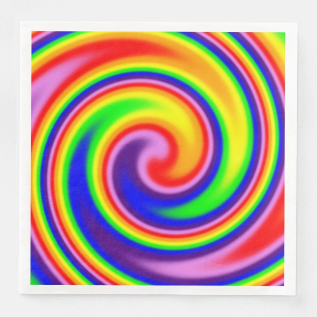 Helles Regenbogen Swirl Weichfokus farbig Serviette (Vorderseite)