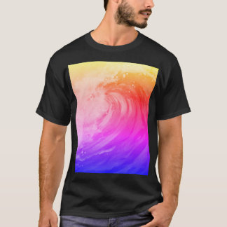 helles Regenbogenposter, das eine schwache Welle d T-Shirt