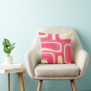 Helles Rosa Abstrakte Mid Century Palm Springs Kissen