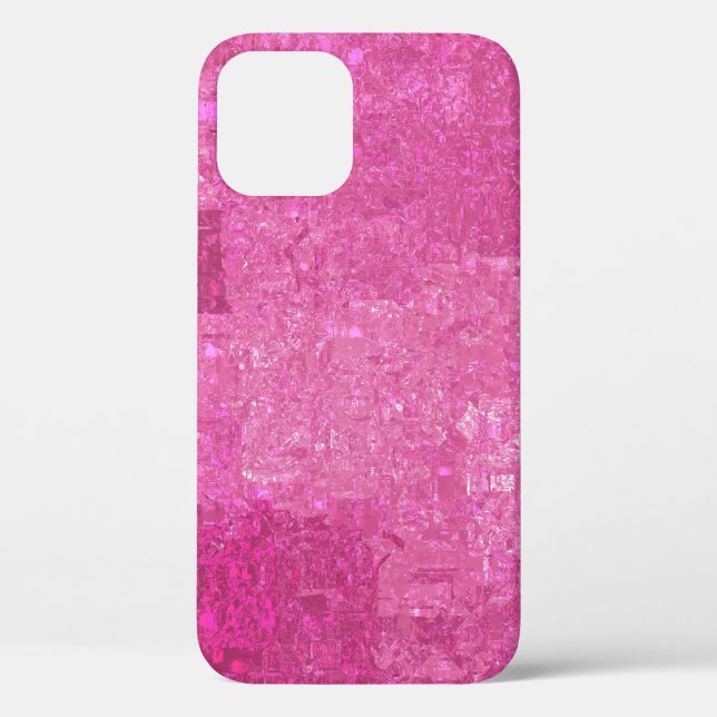 Helles Rosa abstraktes Mosaik Glanz Case-Mate iPhone Hülle (Rückseite)