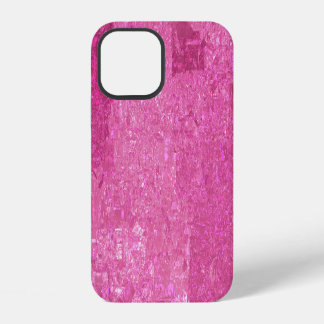 Helles Rosa abstraktes Mosaik Glanz iPhone 12 Hülle