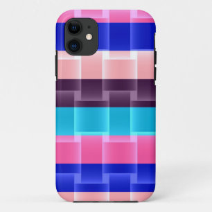 Helles Rosa Blau Lila Aqua Streifen Muster Case-Mate iPhone Hülle